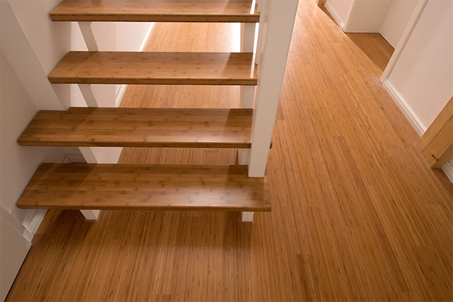 Bamboo stairs representing an eco friendly staircase design