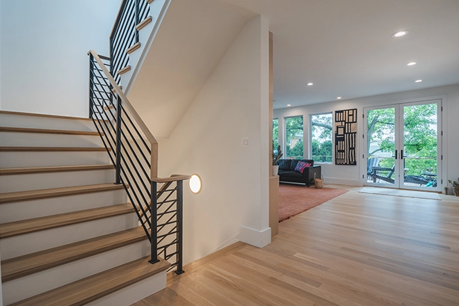 Wood flooring after installation Wood flooring after installation
